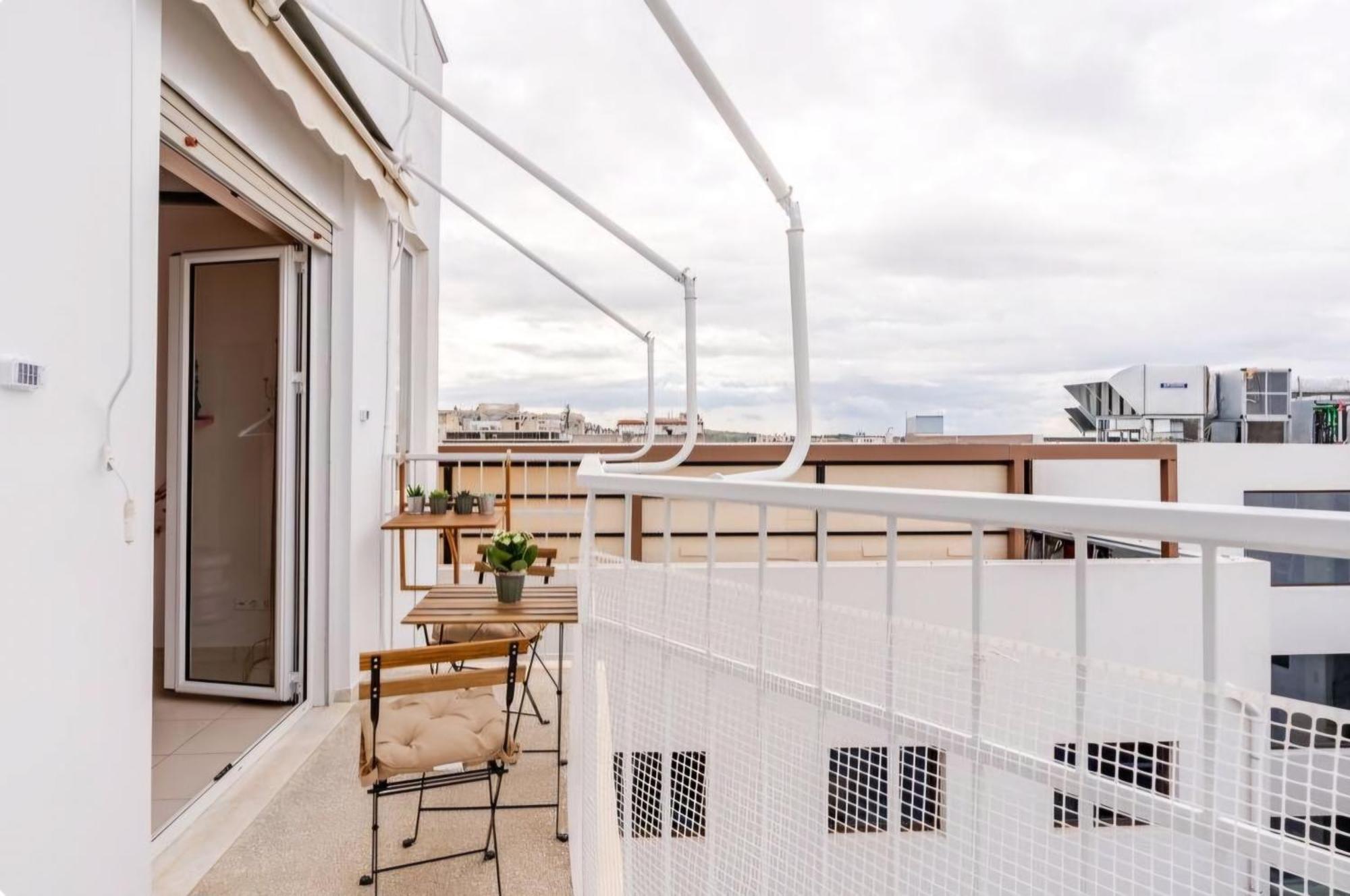 - Gem - Balcony With Acropolis View - Bright Spacious Flat Atena