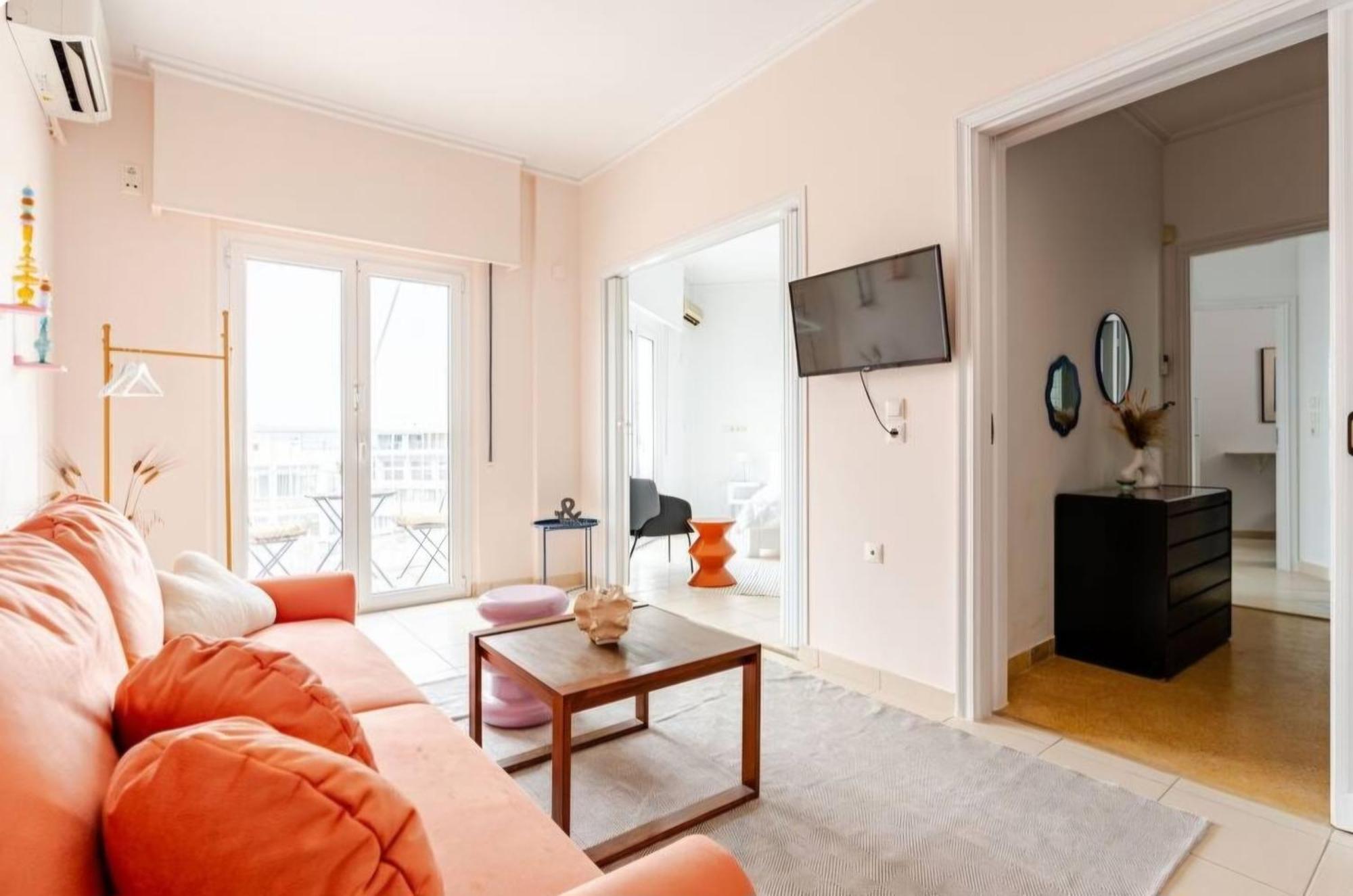 - Gem - Balcony With Acropolis View - Bright Spacious Flat Apartament